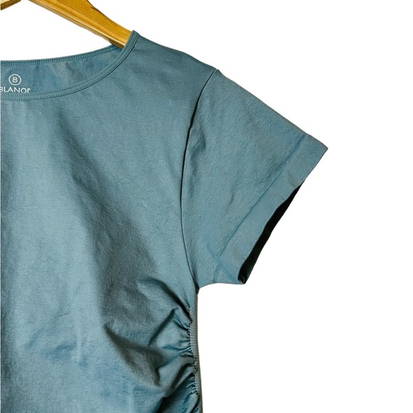 BLANQI Everyday Maternity Mini Dress Ruched Crewneck T-Shirt Size Medium/Large - Picture 5 of 6